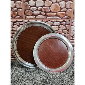 Wm Rogers Oneida Silversmiths Round Serving Trays